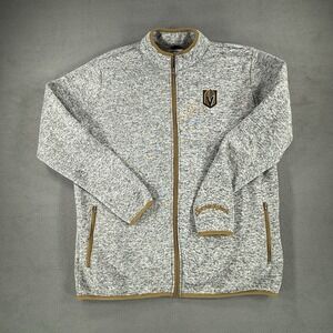 Vegas Golden Knights Full Zip Up Jacket Size XL Pockets Gray Station Casinos **